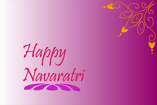 Illustration to represent Indian festival Navratri in pink background . Art and illustrations 