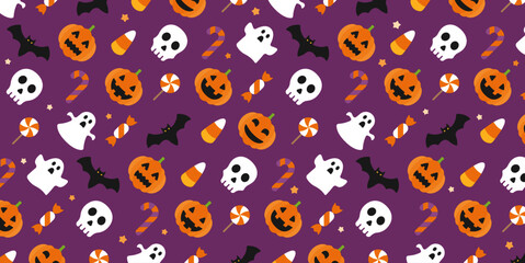 Halloween pattern wallpaper (Purple)