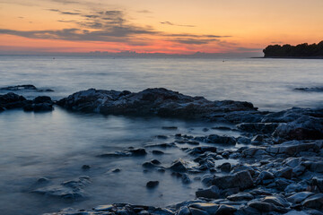 Fototapeta premium Adriatic coast with evening mood