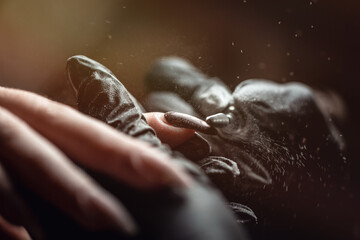 Professional hardware manicure using automatic electric manicure drill polish remover for nail,...