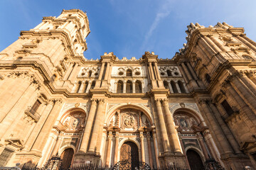 Fototapeta na wymiar Malaga, Spain. The Cathedral of Nuestra Senora de la Encarnacion (Our Lady of the Incarnation)
