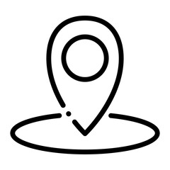 pixel perfect pin location line icon