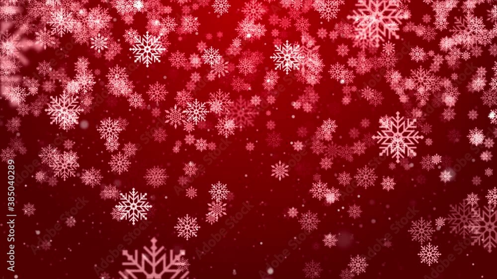 Poster snow falling winter snowflakes light particles christmas new year loop frame border animation backgr