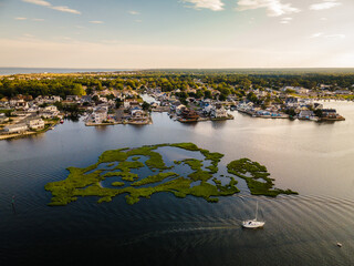 Aerial Sunset in Forked River, NJ © Jin