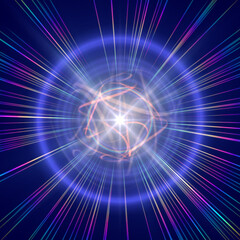 Fototapeta premium Highly magnetized rotating neutron star
