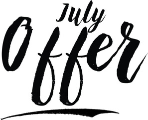 July Offer Handwritten Font Calligraphy Font For Sale Banners Flyers and Templates