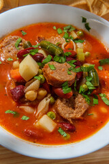 Italian Sausage Minestrone Soup