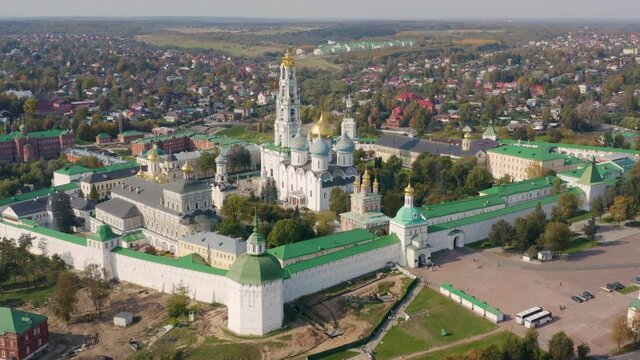 Aerial view of the Holy Trinity-St. Sergius Lavra in Sergiyev Posad