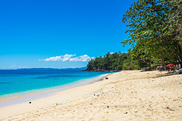 Beautiful view of Paal Beach, in Likupang, North Minahasa, North Sulawesi, Indonesia.