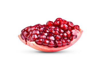 Pomegranate on white background