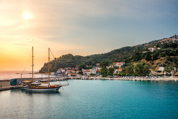 The old town of Chora in island Skiathos, Greece