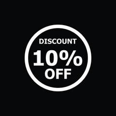 Sale discount icon with white background. Special offer price signs, Discount 10% OFF