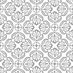 Kussens Seamless pattern of drawn decorative vintage floral elements © avelksndr