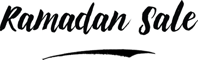Fototapeta premium Ramadan Sale Handwritten Font Calligraphy Font For Sale Banners Flyers and Templates