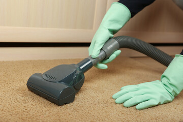 vacuum cleaning concept close up