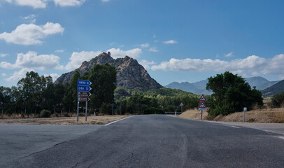 View of Siliqua Castle of Acquafredda a medieval castle in Sardinia - Italy.