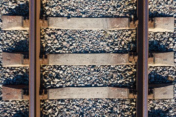 Railway line top view