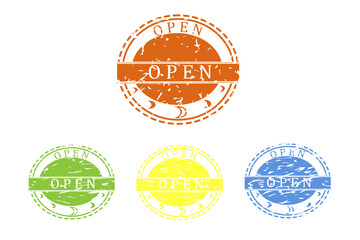 Open the Crescent Moon Illustration Rubber Stamp