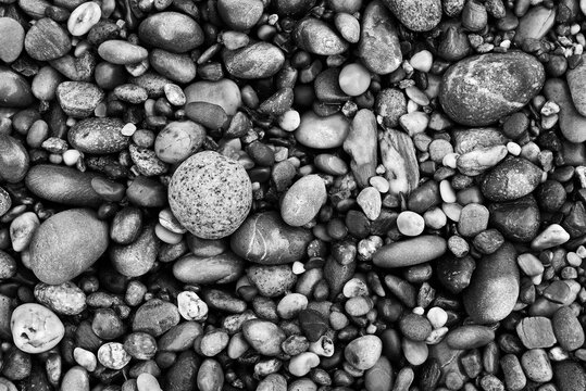Black and white pebbles Background
