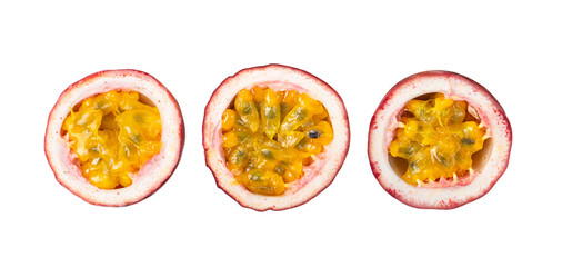 passion fruit on white background.