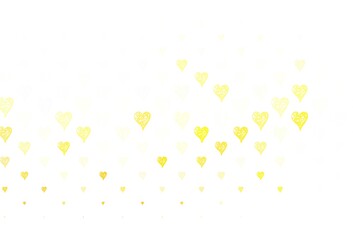 Light Green, Yellow vector background with Shining hearts.