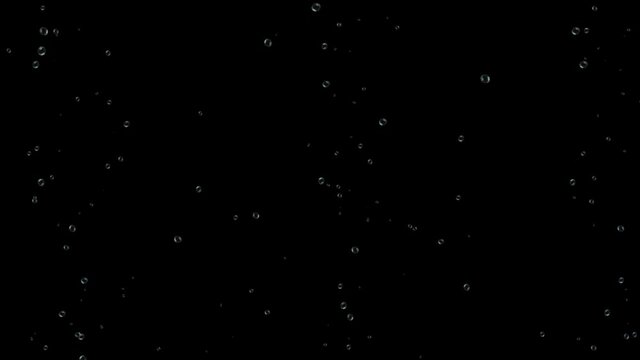 Abstract 4K 3D background Animationof Flying and Flickering particles bubbles Bokeh light. Animation of seamless loop.Dust bubbles snow animation. Sea, Aqua, Bath Soap, Liquid.