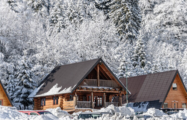 Mountain huts.