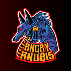 anubis angry logo e sport vector