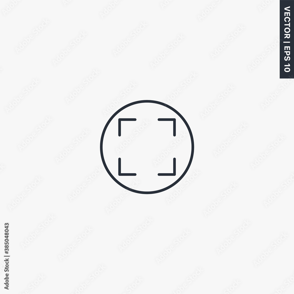 Poster full screen, linear style sign for mobile concept and web design