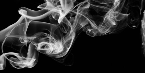 Gray wave of abstract smoke