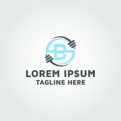 Letter BS, Physical Fitness Vector logo design idea, gym image