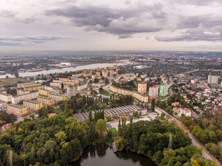 Fototapeta na wymiar city aerial view