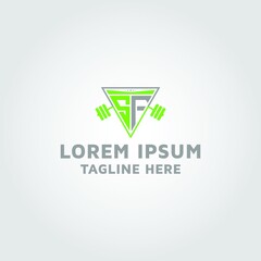 Letter SF image, Physical Fitness gym Vector logo design idea