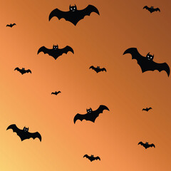 Fototapeta na wymiar halloween background with bats