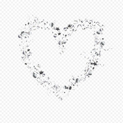 Silver Confetti Celebrate Vector Transparent 