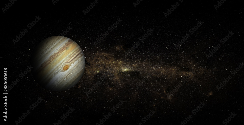 Wall mural jupiter on space background. elements of this image furnished by nasa.