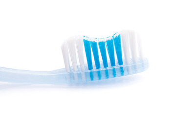 One blue toothbrush isolated
