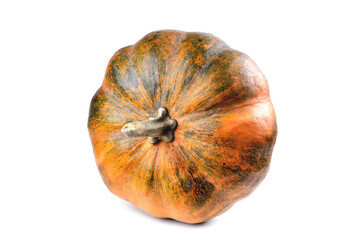 pumpkin yellow-brown color round shape on a white background