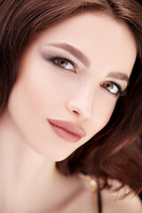 Fototapeta premium smiling girl with brown hair