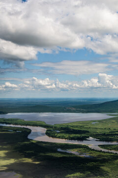 Vista a&eacute;rea do Pantanal, pr&oacute;ximo a Corumb&aacute;, Mato Grosso do Sul, Brasil