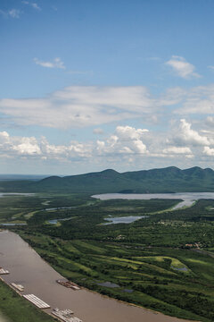 Vista a&eacute;rea do Pantanal, pr&oacute;ximo a Corumb&aacute;, Mato Grosso do Sul, Brasil