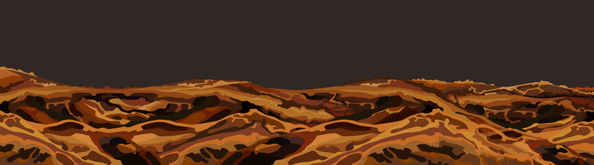 panoramic background of bright brown land landscape © westamult