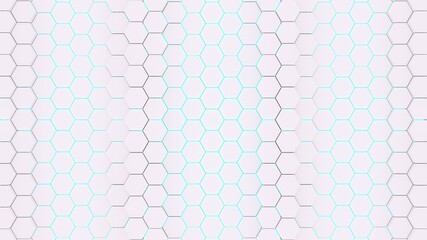 Beautiful white hexagon wave.