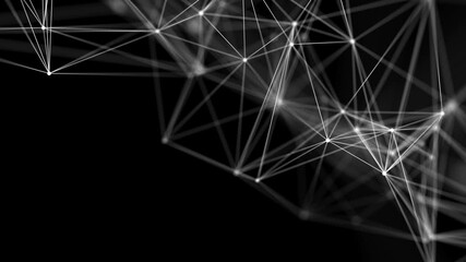 Abstract Neural network concept. Connected cells with links Loop background. High technology process. communications, technology, internet, plexus, social media green screen - Powered by Adobe