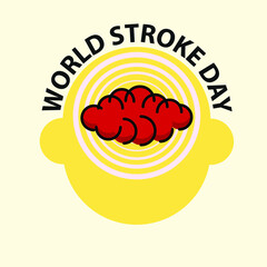 Vector Illustration on the theme World Stroke Day.