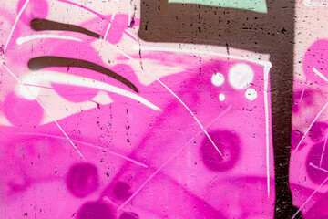 Colorful graffiti wall on street