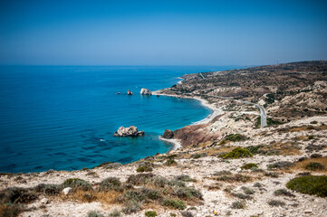 Fototapeta na wymiar Beautiful landscape, Cyprus sea coast