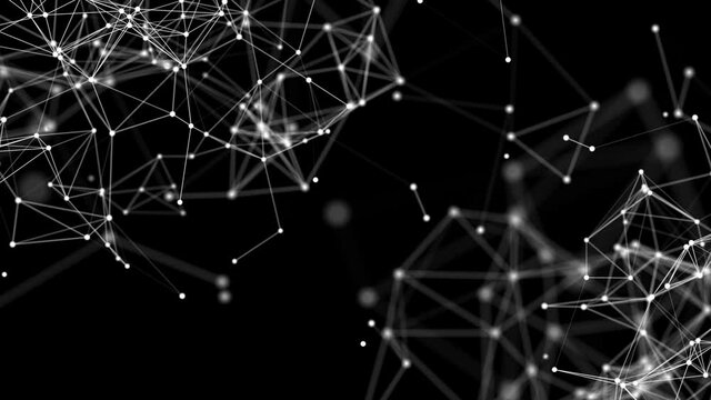 Internet connection abstract sense of science and technology graphic design Loop background. Medical, Medicine, Science, Technology, Chemistry communications, internet, plexus, social media