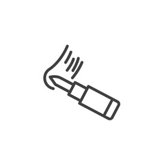 Lipstick line icon. linear style sign for mobile concept and web design. lipstick cosmetic outline vector icon. Symbol, logo illustration. Vector graphics