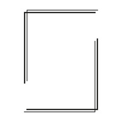 Simple frame. Simple vector linear illustration